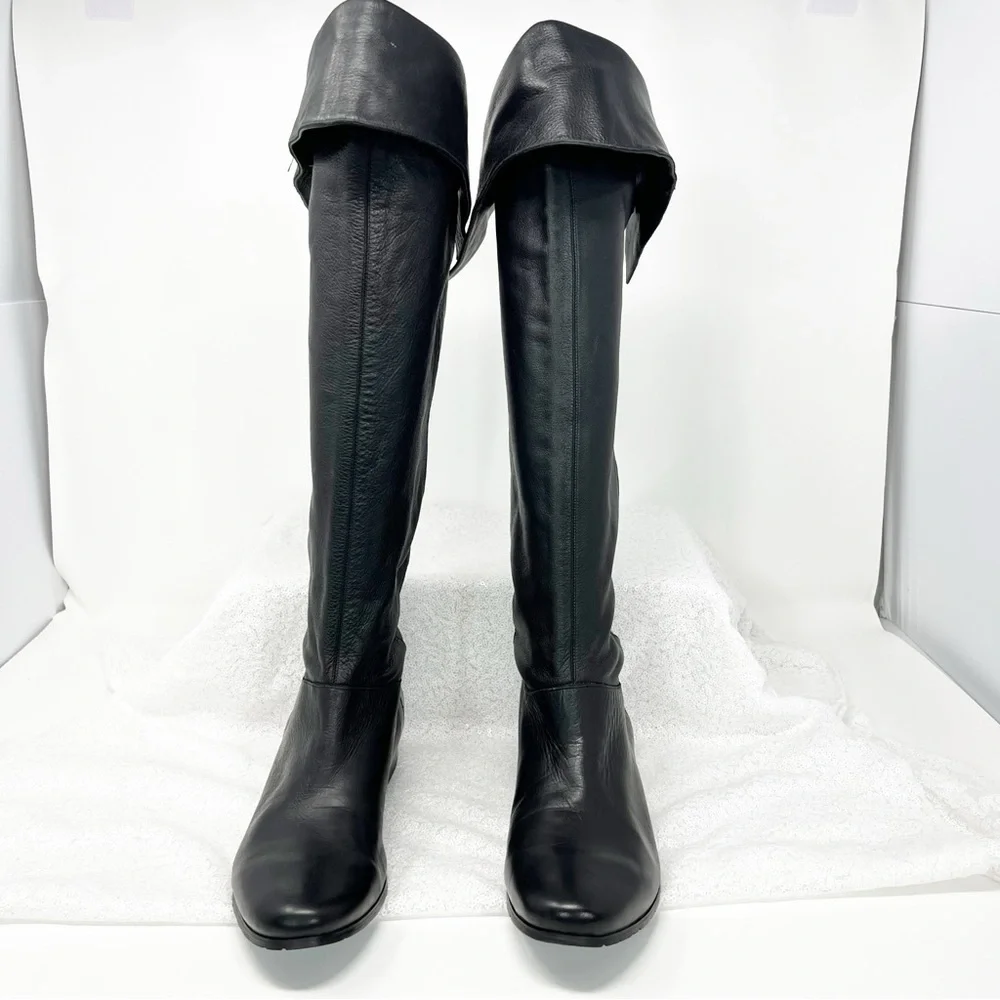 Jessica Simpson riding boots black leather size 7.5 women’s